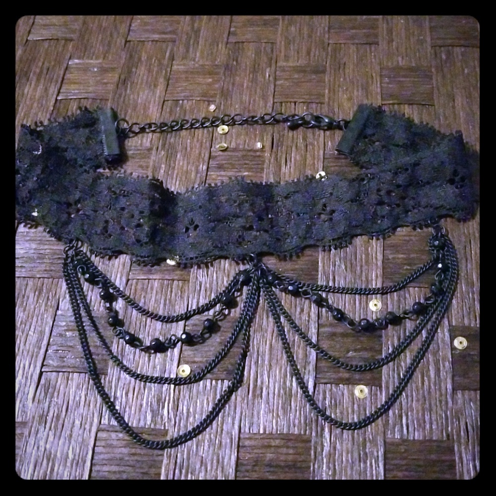 Super cute black choker necklace